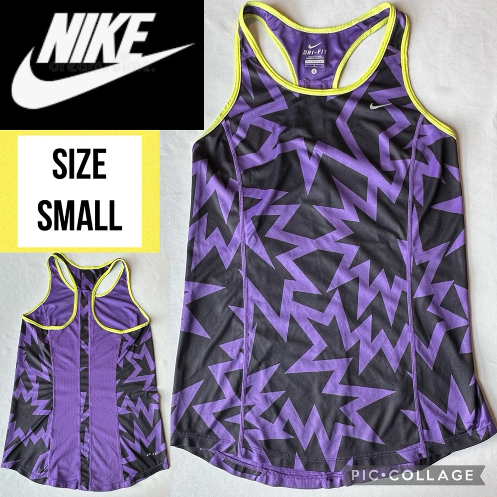 Nike Womens Tank Top Dri-Fit Purple Kapow Performance Training Workout Gym Sz S